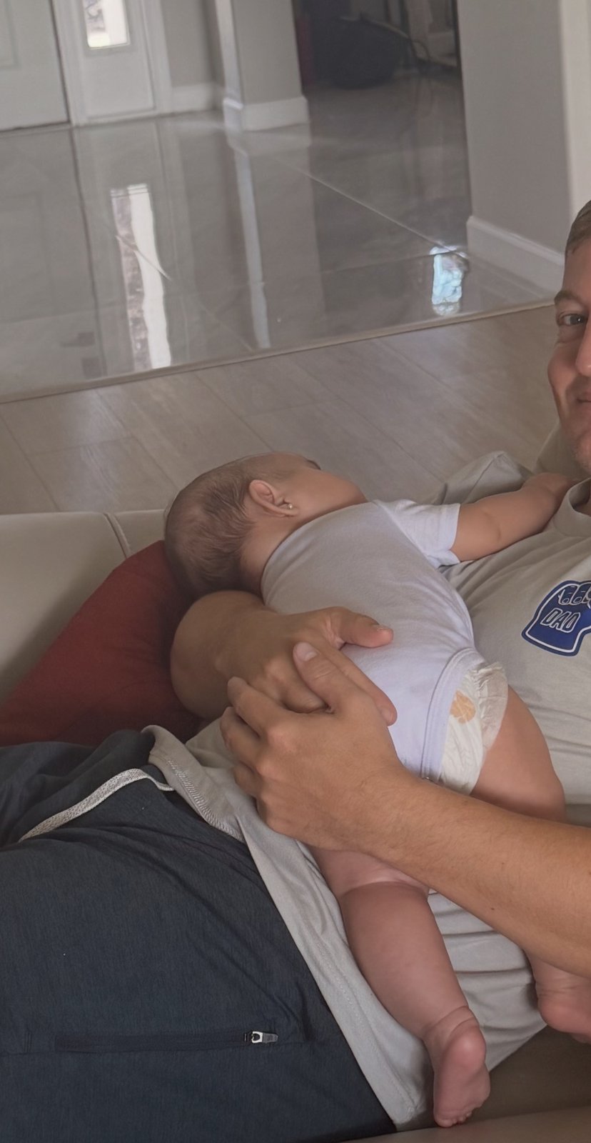 Asleep on Dad